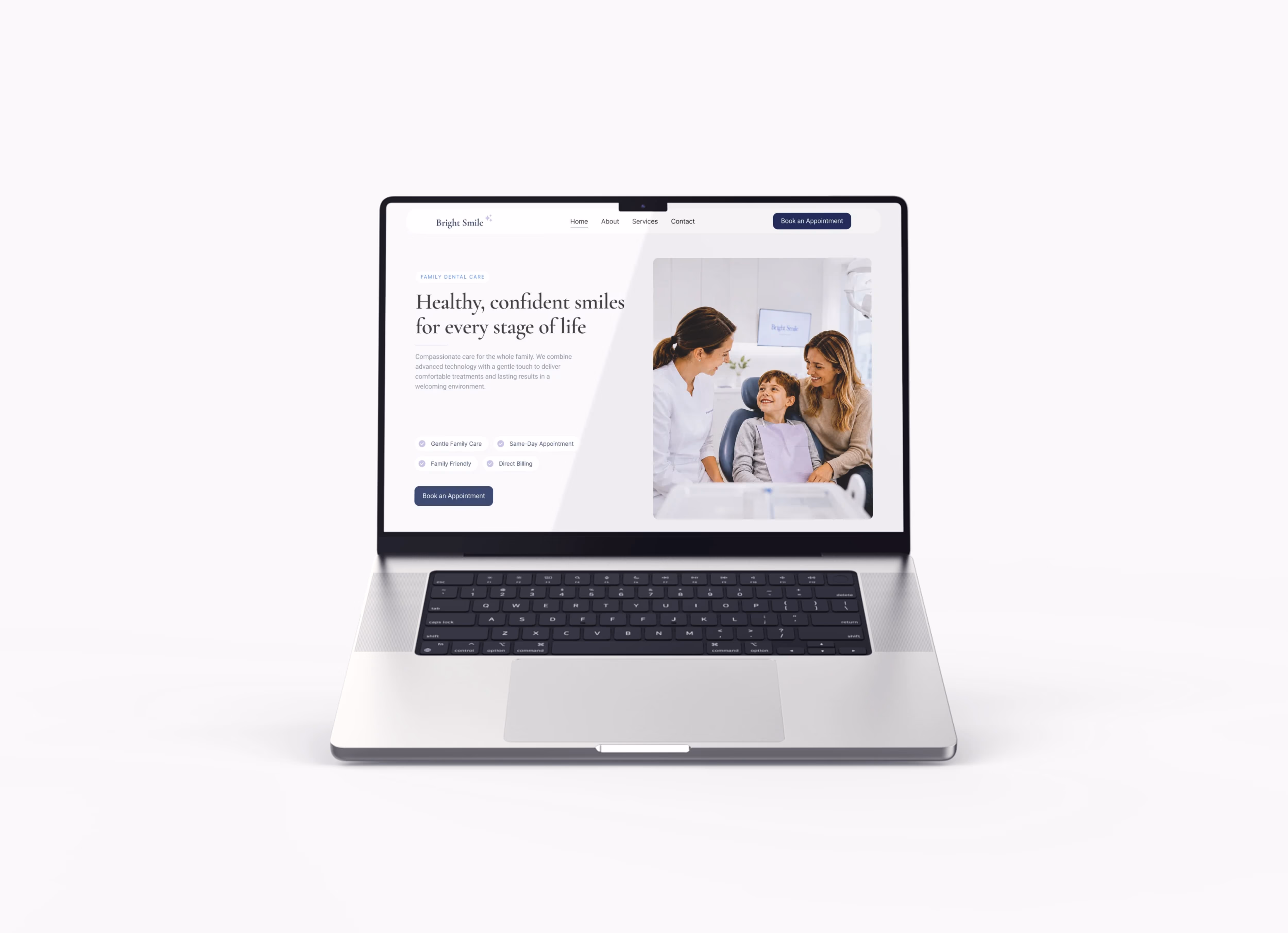 Bright Smile Dental, healthcare website design by BitForward