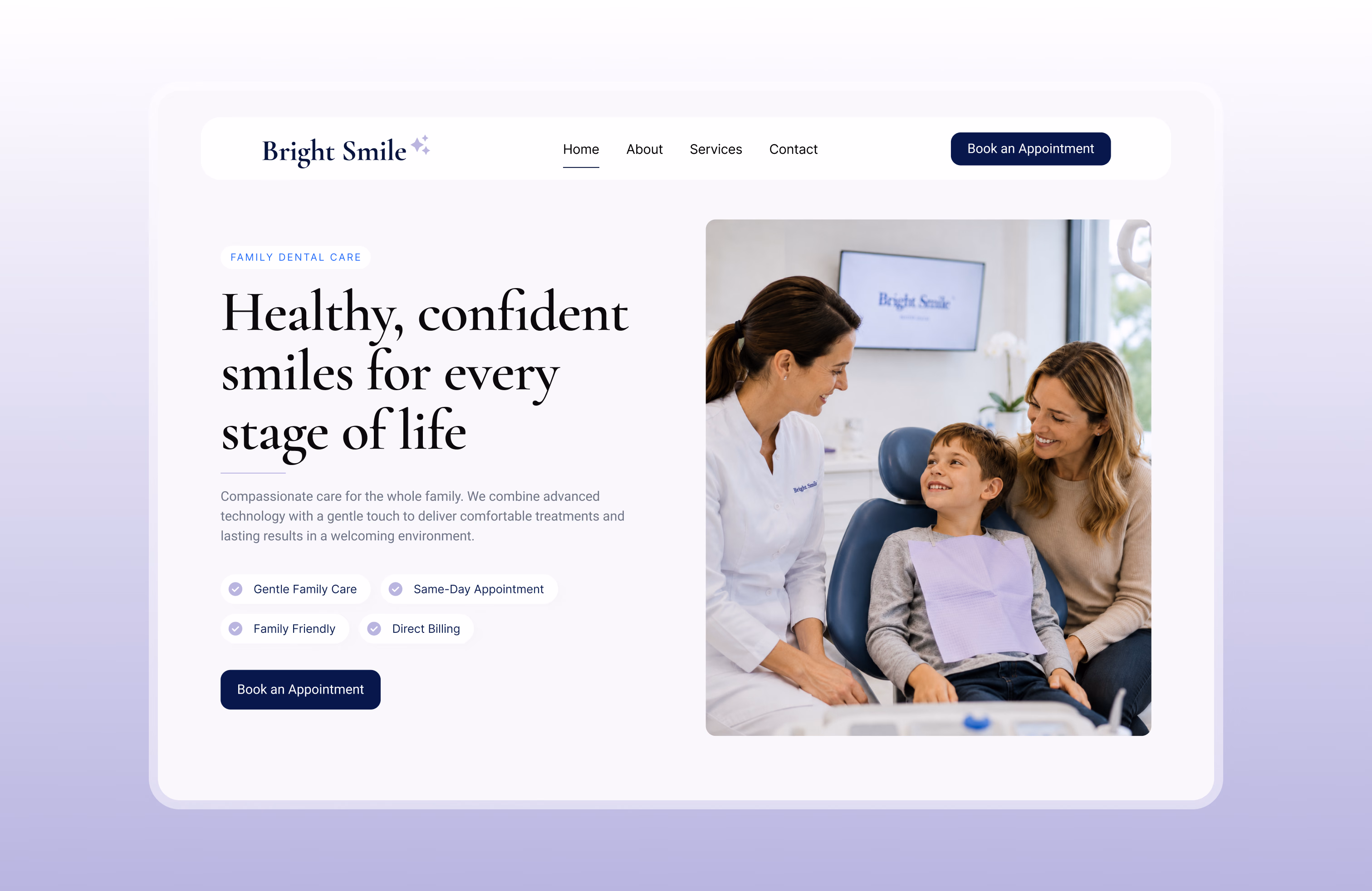 BrightSmile Dental — featured website project