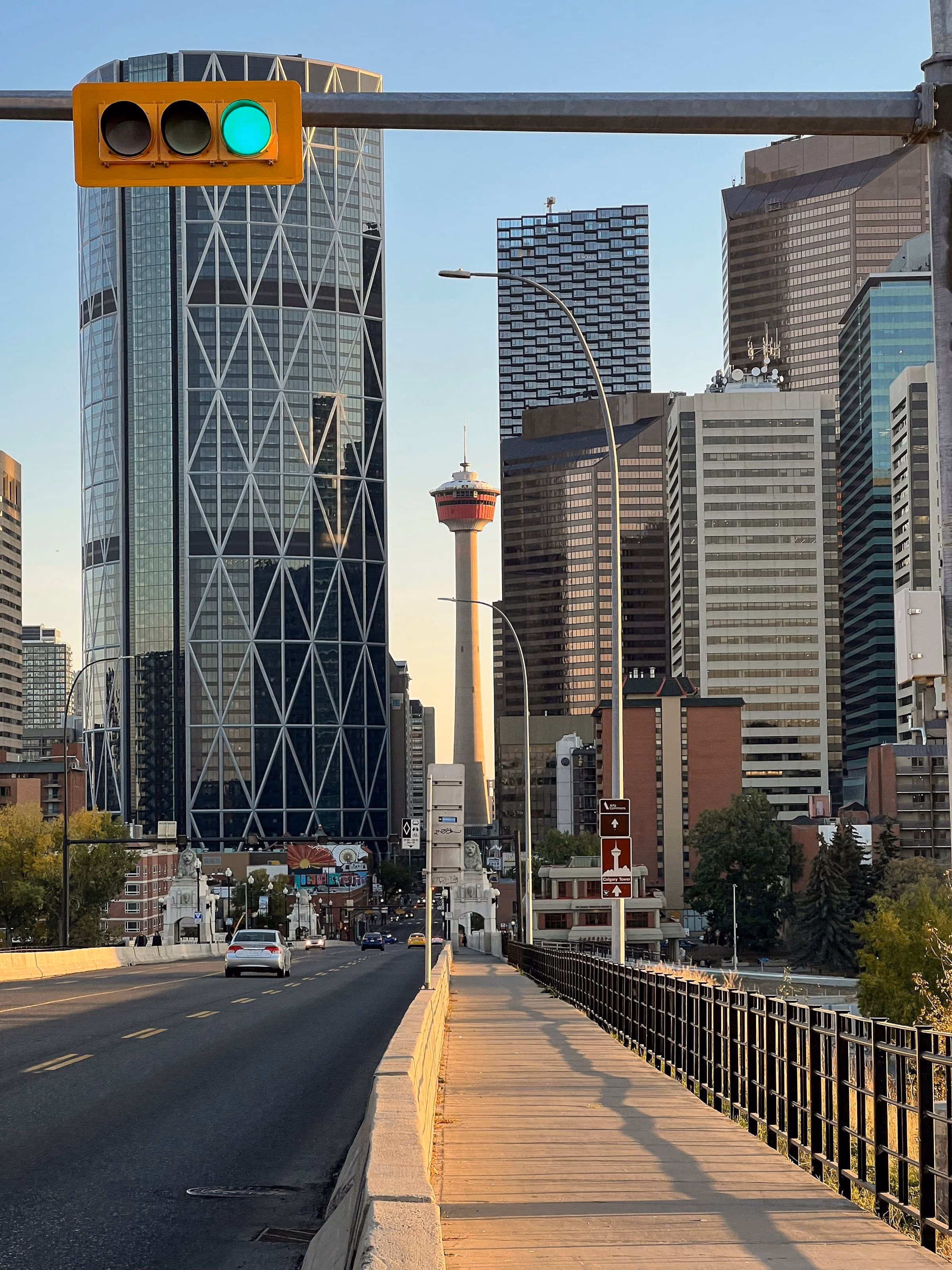 Calgary downtown skyline at sunset — BitForward builds websites for Calgary businesses
