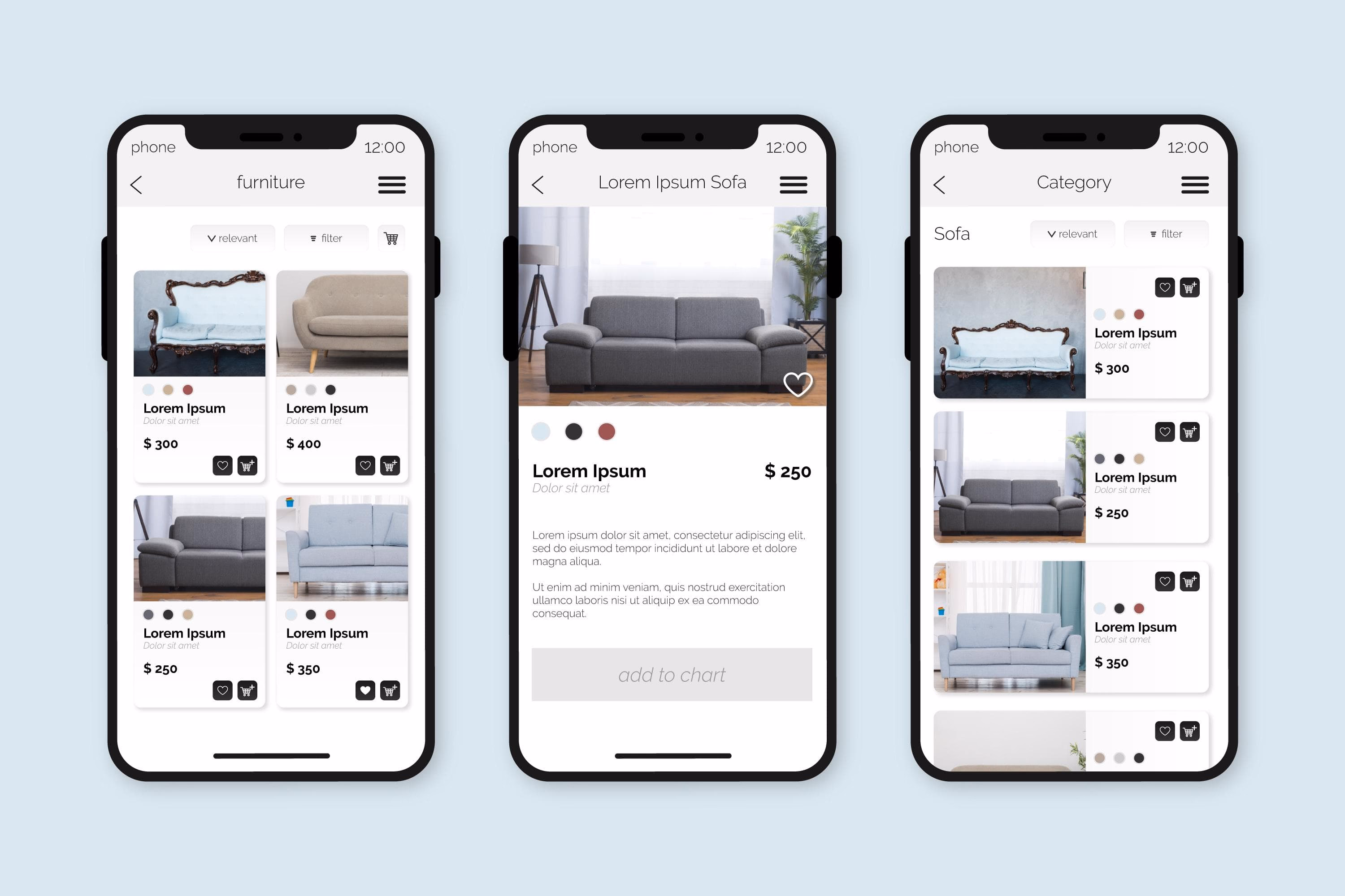 Smartphone with a modern website layout.