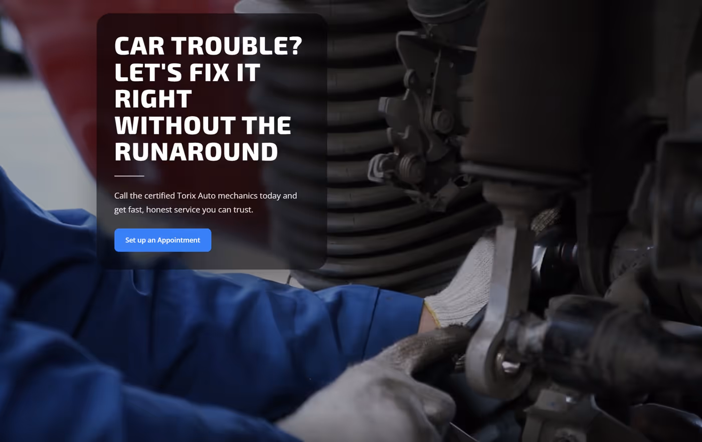 Torix Auto homepage preview